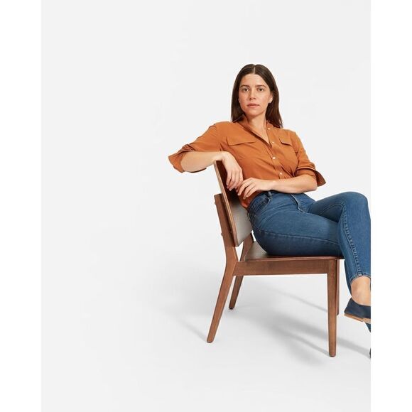 Everlane  The Curvy Authentic Stretch High-Rise Skinny Jean Mid Blue Size 23 NWT - Picture 4 of 10